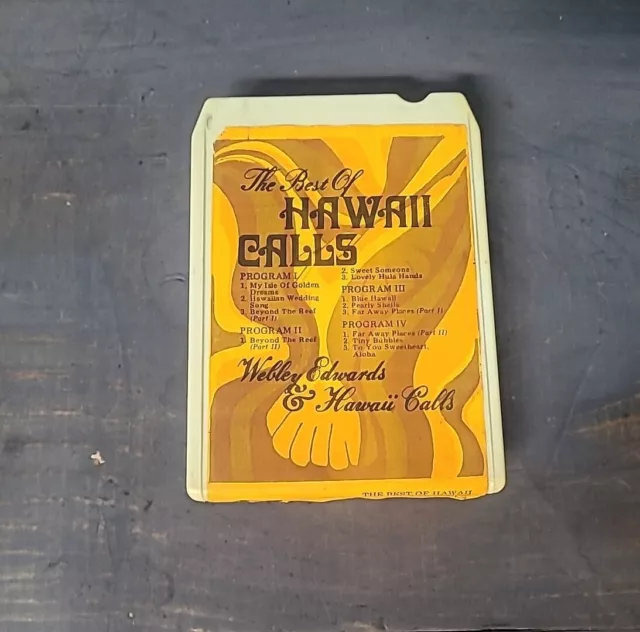 Rare**Webley Edwards The Best Of Hawaii Calls 8-Track Tape Album Capitol Records