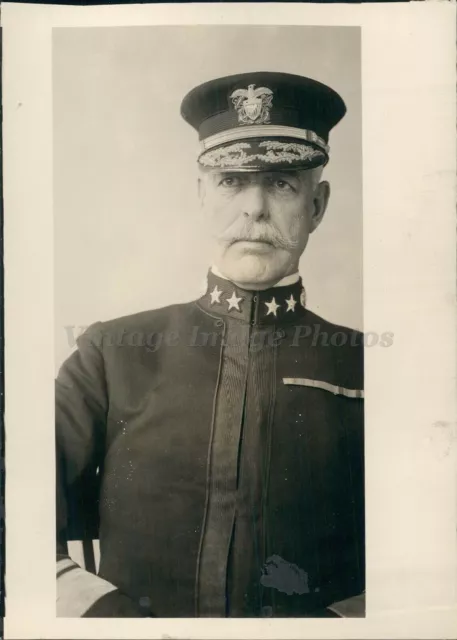 1922 Military Rear Admiral Chas Plunkett USN Uniform Image Vintage Press Photo