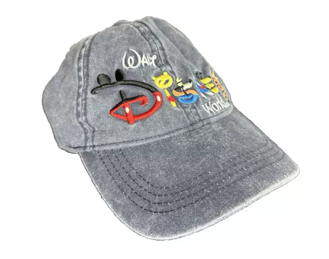 Walt Disney World Denim Retro Cap, Multicolor, Mickey Mouse, Donald, Goofy, Hat