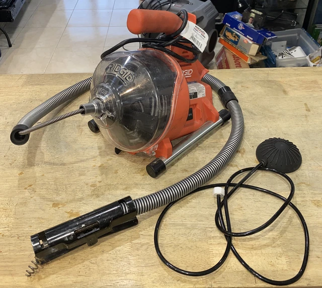 RIDGID PowerClear 120-Volt Drain Cleaning Machine Kit, Red, 55808 (TA-446)