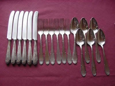 WMF BSR-ofeso cucchiaino & TORTA FORCHETTE 90er & 100er ARGENTO 18 pezzi 
