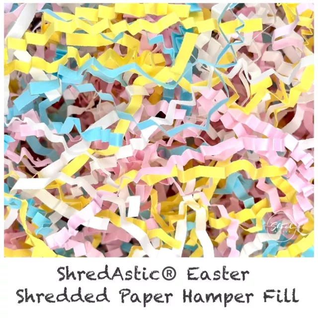 ShredAstic® Shredded Paper Mix Easter Crinkle ZigZag Hamper Fill New Baby Shower