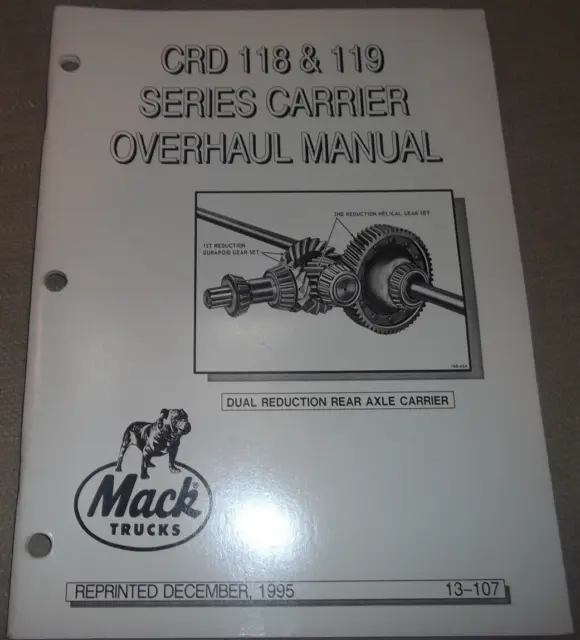 Mack Camion CRD 118 & 119 Serie Trasporto Revisione Servizio Riparazione Manuale