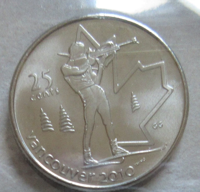 2007 Canada Twenty-Five Cents Biathlon Coin ICCS MS 66 Quarter UNC 25 Cents