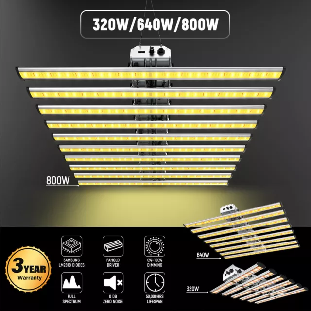 800W Dimmable Commercial Grow Lights Daisy Chain Detachable Plant Lamp Waterproo