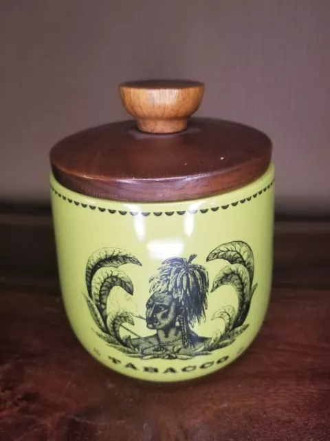Vintage Retro Savinelli Smoking Pipe Tobacco Humidor Jar Canister