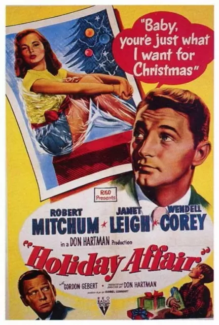 68817 Holiday Affair Robert Mitchum Janet Leigh Wall Decor Print Poster