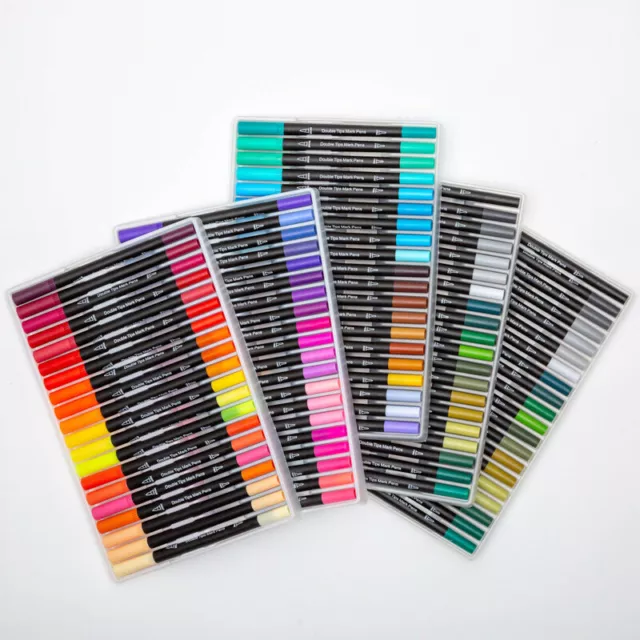 60 PCS Dual-side Markers Alcohol Felt Pen Manga Sketching Markers Brush Art BII