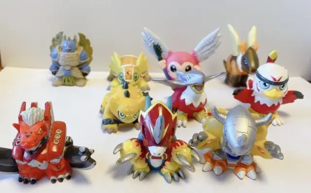 Digimon Fingerpuppe Figur Vintage Hawkmon Character Goods Lot von 10 b1460