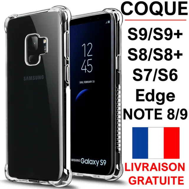 Coque Pour Samsung Galaxy S9 S9 Plus S8 S7 S6 Edge + Renforcé Souple Case Bumper