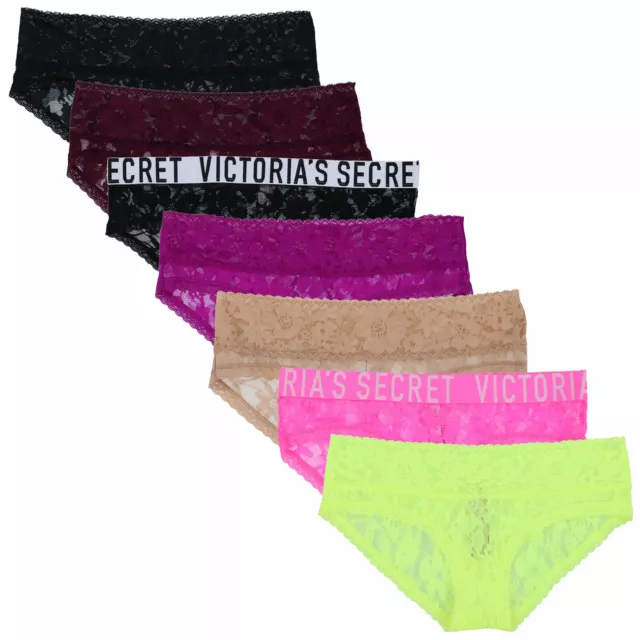 Victoria Secret PINK Panties Underwear Cotton Hiphugger Lace Back