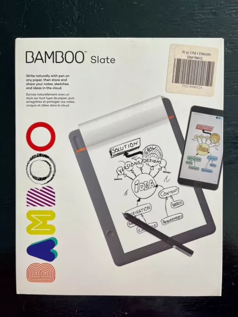 Wacom Bamboo Slate Small Drawing Tablet Paper Pad Stylus CDS610 Folio Smartpad