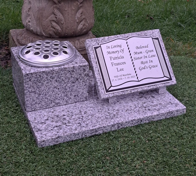 PERSONALISED MEMORIAL STONE Gravestone Granite Cemetery Headstone Grave