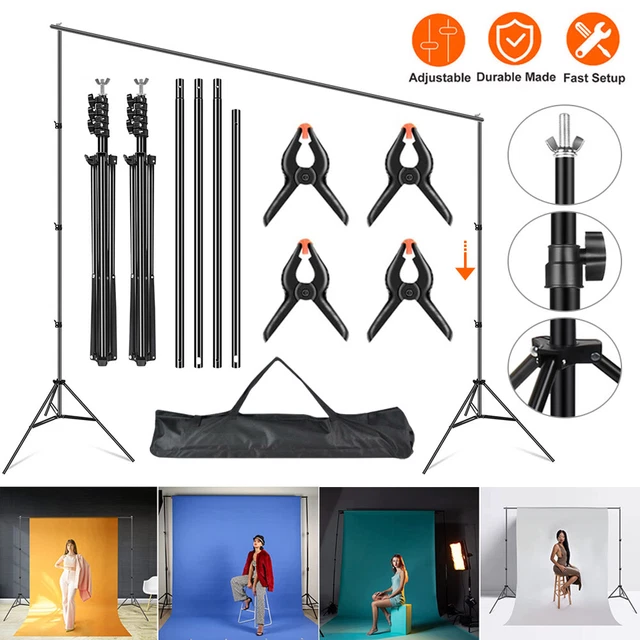 PHOTO BACKDROP STAND System 10ft Background Video Studio Adjustable