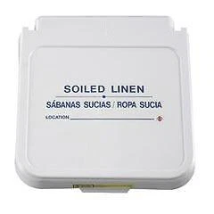 R&B Wire 602SLB 12 in. x 4 in. Laundry Hamper Lid Label - Soiled Linen - Blue Le
