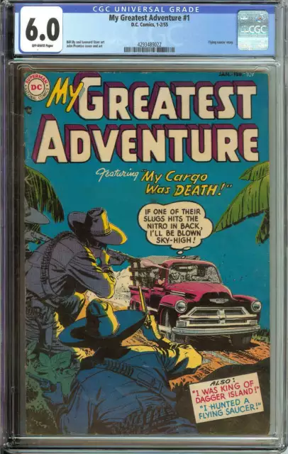 My Greatest Adventure #1 Cgc 6.0 Ow Pages // Flying Saucer Story 1955