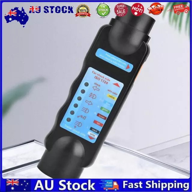 AU RV Connector Tester Plug Tool 12V Socket Connection Adapter for Car Truck Tow