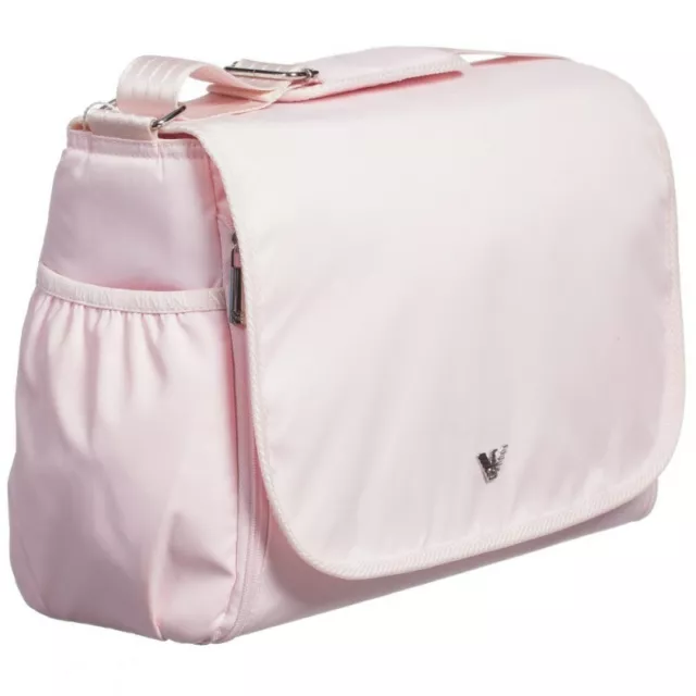New Armani Baby Junior Diaper Changing Bag Bottle Holder Mat Girls Pink