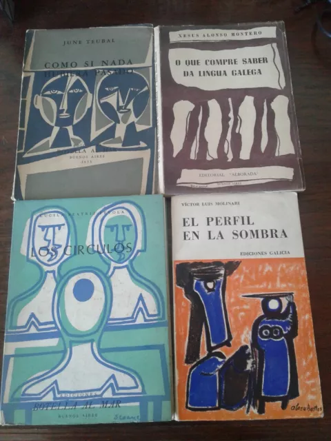 Lote Libros Galicia Dedicados Firmados Argentina Seoane Botella de Mar