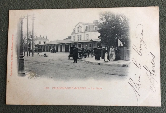 CPA. CHALONS SUR MARNE. 51 - La Gare. 1903.