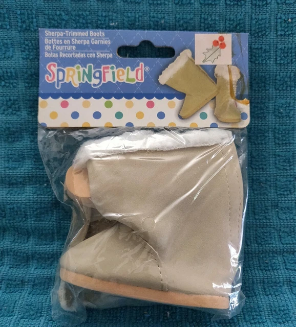 Sherpa-Trimmed Boots for 18" DOLLS Fibre Craft: Springfield Collection New