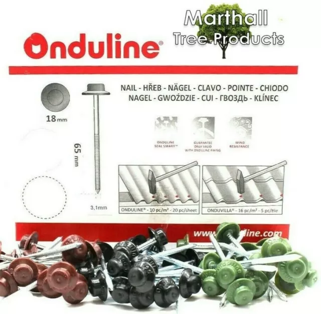 GENUINE ONDULINE Roof Sheet Fixing Nails / Screws COROLINE CORRUGATED BITUMEN