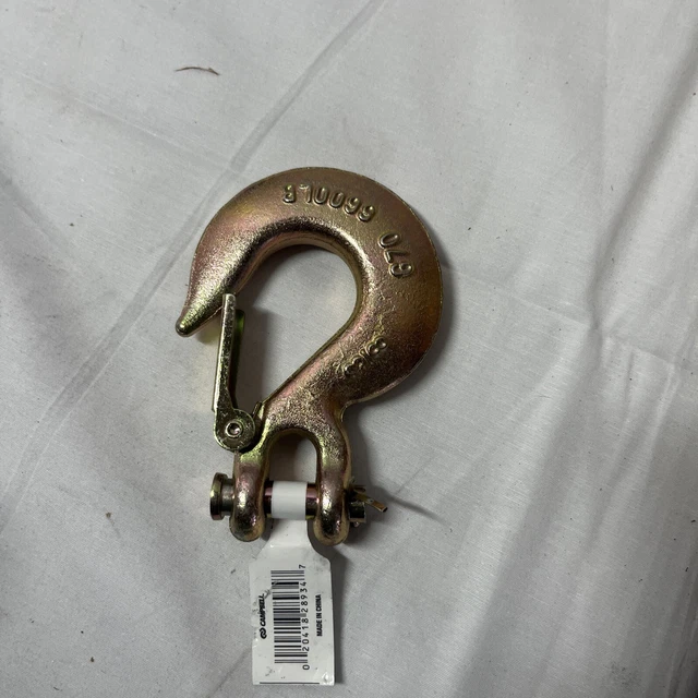 Campbell 3/8 In. Grade 70 Clevis Slip Hook with Latch T9504515 Campbell T9504515