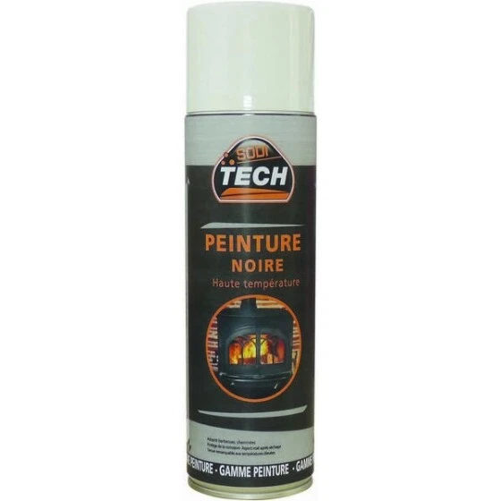Painting High Temperature 600°C Black Aerosol 500ml Aspect Matt