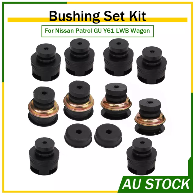 For Nissan Patrol GQ Y60 LWB Wagon Body Mount Set Kit + Rail Bushing (full set)