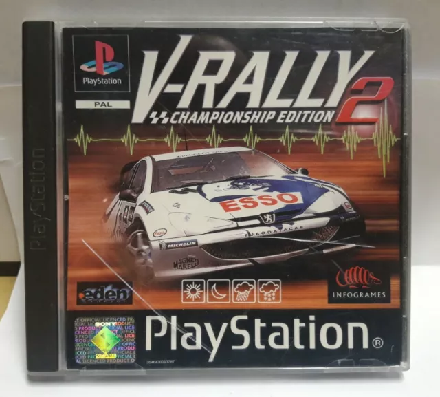 V-RALLY 2 CHAMPIONSHIP EDITION Gioco PS1 PLAYSTATION 1 SONY PAL ITA