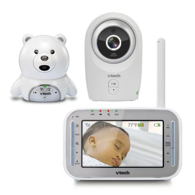 VTech VM341-216 2 Camera Expandable Digital Video Baby Monitor w Auto Night Visi