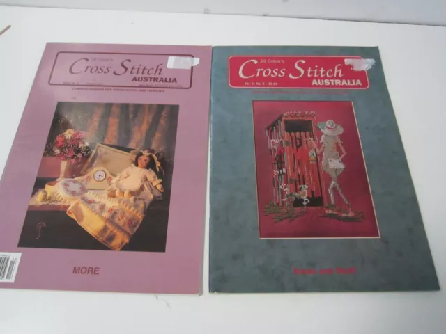 2 x Jill Oxton's Cross Stitch Australia issue no.s 7+ vol 1 no. 6