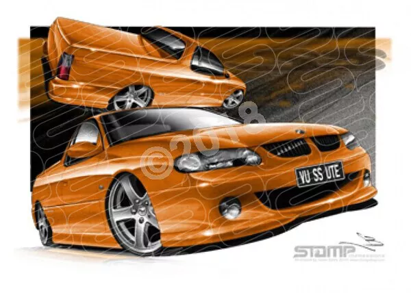 Holden Vu Ss Ute Tiger Mica A2 Framed Print (Hc12C)