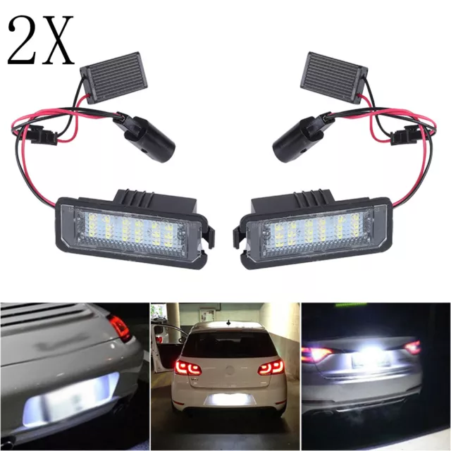 2x LED Number License Plate Light Lamp For VW GOLF MK4 MK5 MK6 MK7 Seat UK