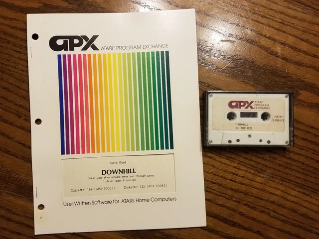 1982 ATARI PROGRAM Exchange APX Downhill £8.56 - PicClick UK