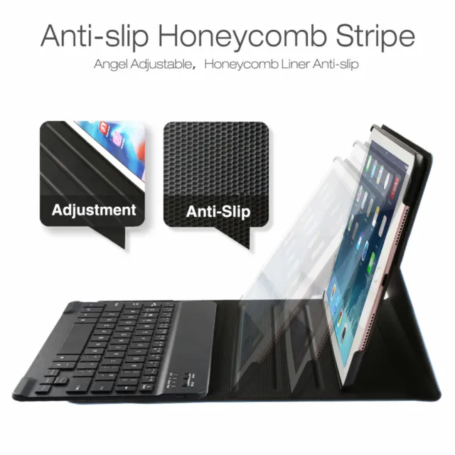 For Apple iPad Air 2 1 5th 6th Gen 9.7" 2018 Case W/Bluetooth Backlit Keyboard 2