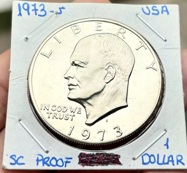 Moneda  USA 1 Dolar 1973-S  PROOF . EEUU  Estados Unidos Dollar.