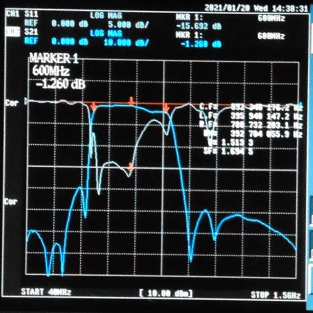 Filter Passieren Bandpass Filter Industrie 500 MW KFBP-410/785 SMA-Schnittstelle 2