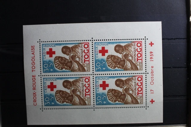 Togo Block 3 with 269 Mint Red Cross #RW948