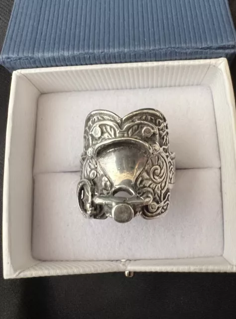 Vintage Southwest Sterling Silver Saddle Ring
