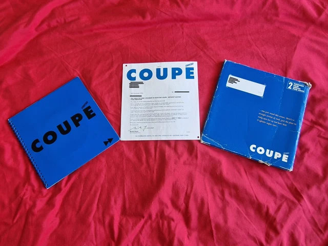 Rare 1996 Fiat Coupe 20VT Valve Turbo Promotional Launch Brochure & Audio CD