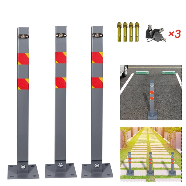 3 pezzi pali di parcheggio pieghevoli pali di bloccaggio dissuasori pali di bloccaggio posti di parcheggio
