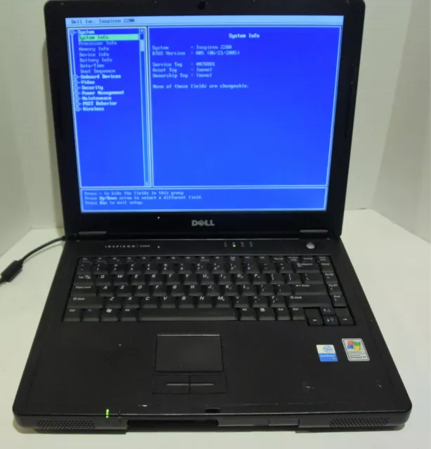 Dell Inspiron 2200 14.1'' Notebook (Intel Pentium M 1.70GHz 256MB NO HDD)