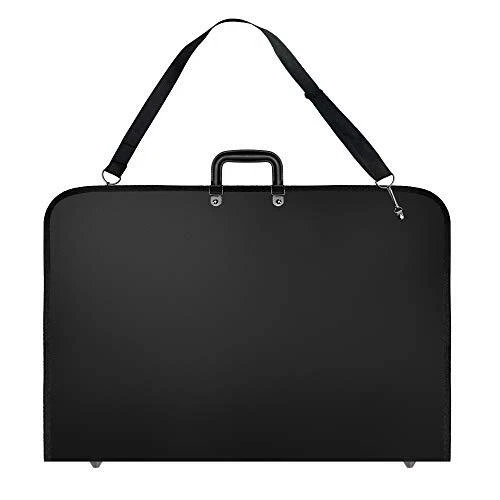 Black Art Portfolio Case Artist Carrying Case Artist Portfolios Case with Sho...