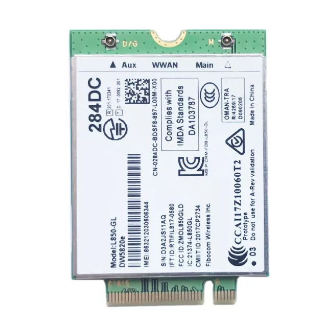 Module de Carte DW5820E L850- LTE 4G 0284DC 284DC pour Ordinateur Portabl6319