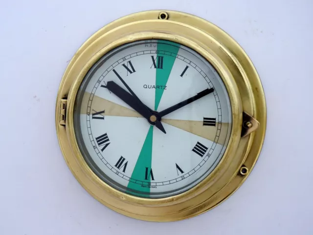 Maritime Brass Slave Clock Vintage Navigation Barigo Germany Ships Boat Nautical