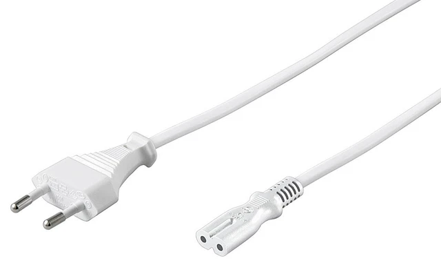 10 x cavo di alimentazione; NK 104 W-180 1,8 m bianco