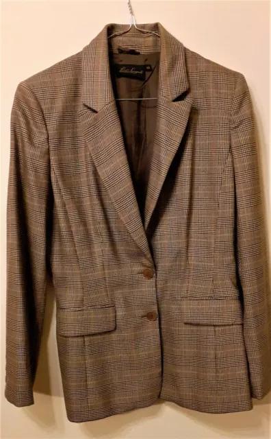 LUISA SPAGNOLI  principe di Galles vintage marrone quadri giacca  tartan scozzes