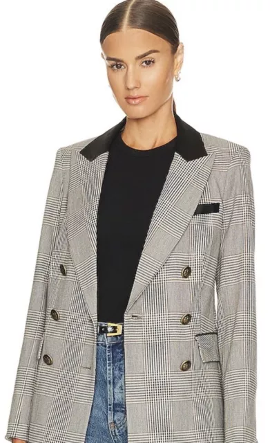 Veronica Beard Ellette Dickey Blazer Ecru/Camel Jacket Size 12 New Tags $399