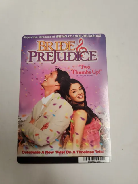 Bride & Prejudice BLOCKBUSTER SHELF DISPLAY DVD BACKER CARD ONLY 5.5"X8"